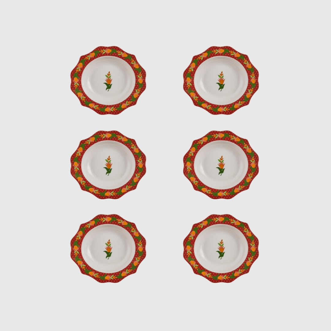 Falaha set of 6 Deep Plates