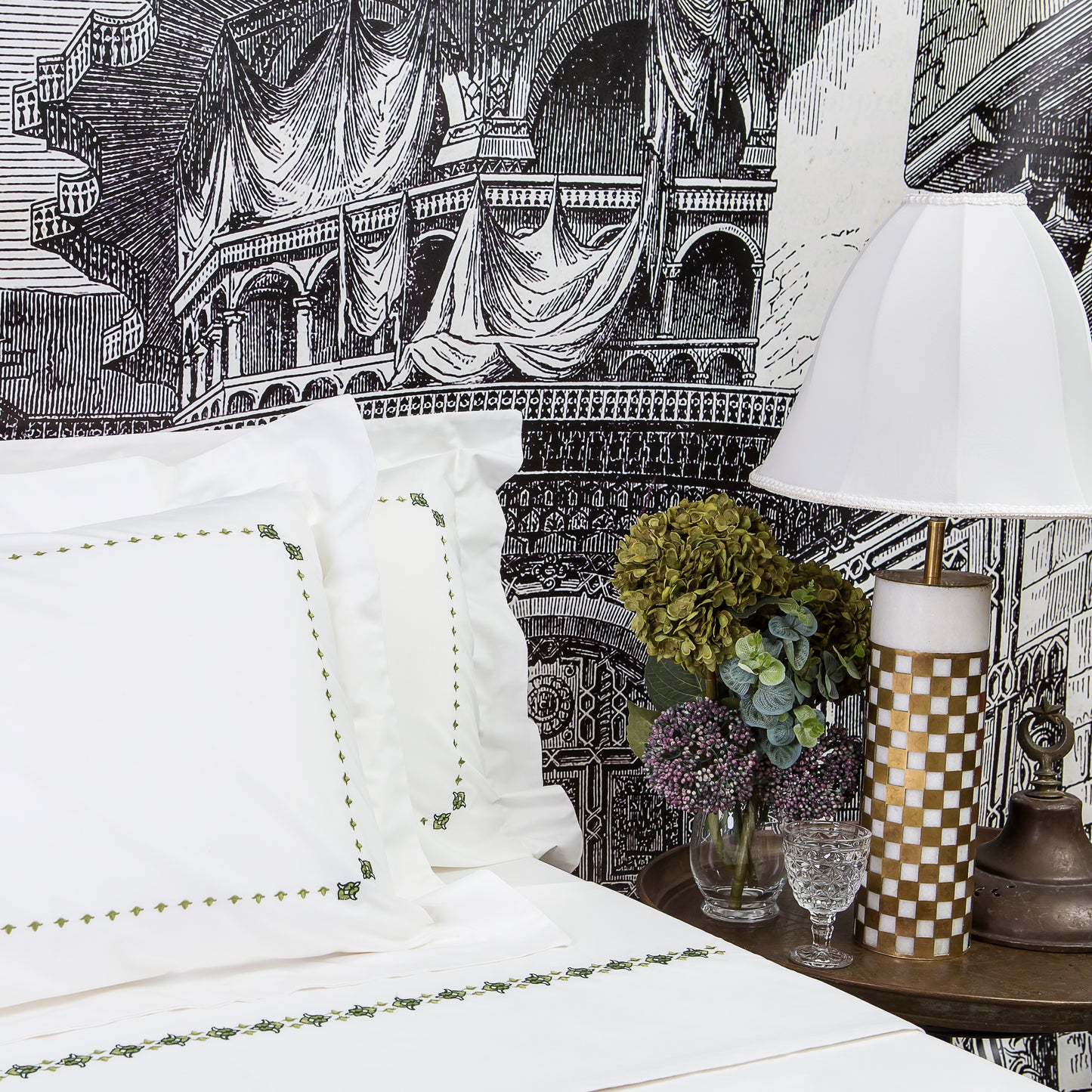 Afnan Green Bed Linen