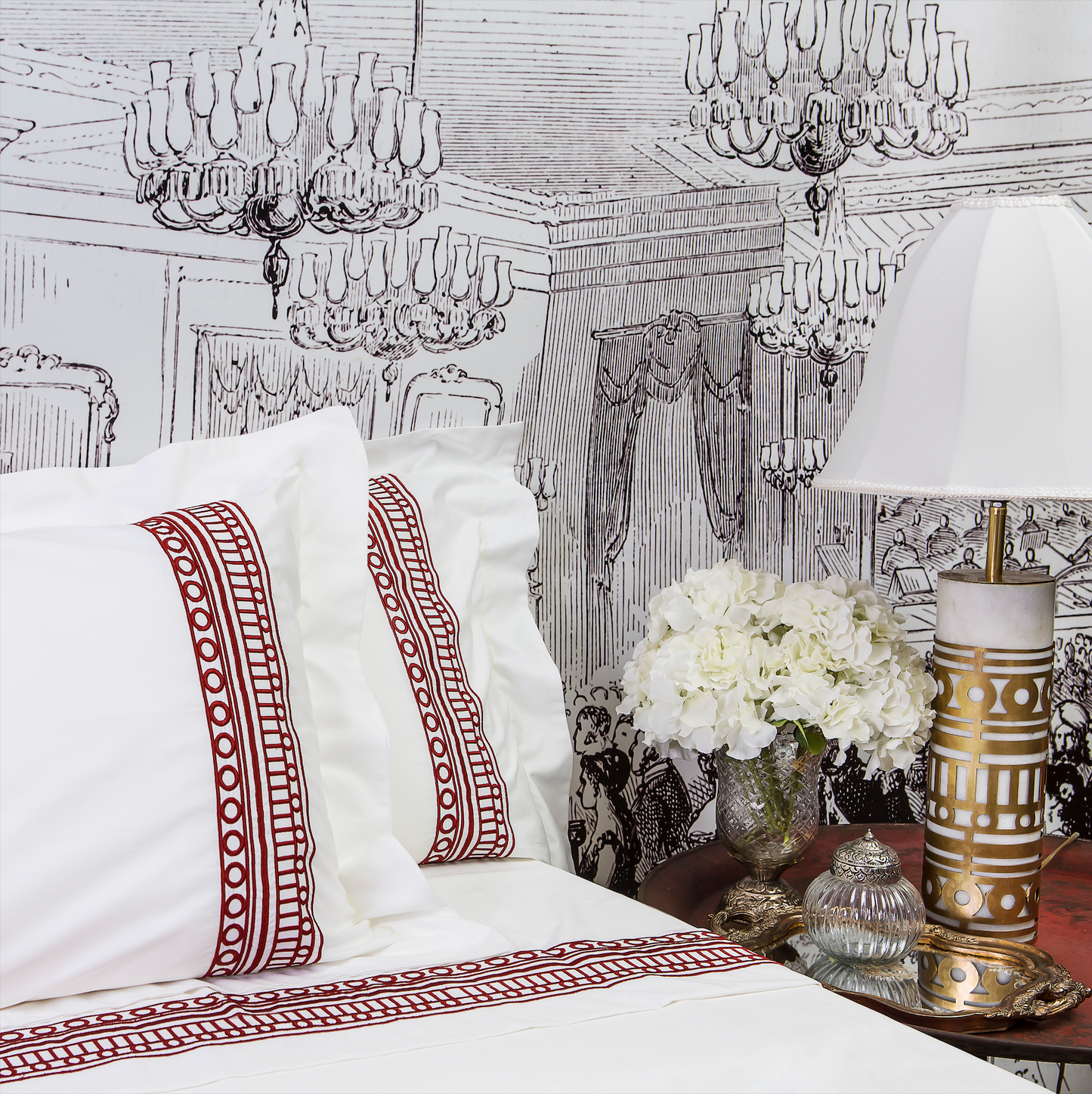 Afandina Red Bed Linen