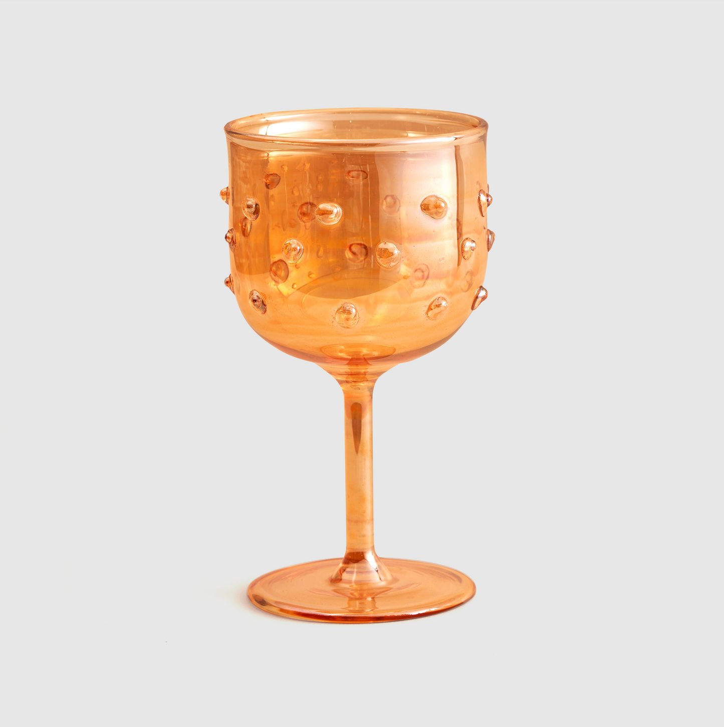 Orange Full Color Stemmed Glass
