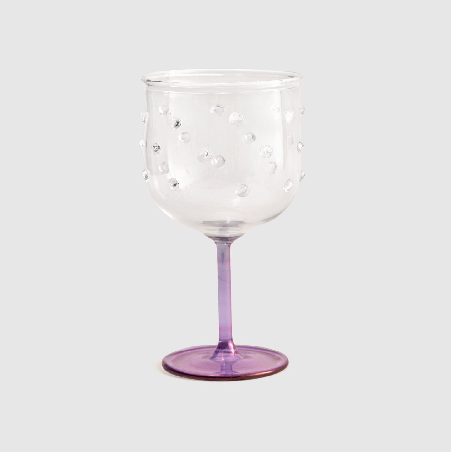 Purple Half Color Stemmed Glass