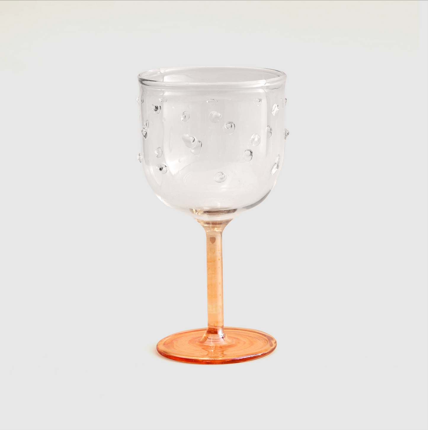 Orange Half Color Stemmed Glass
