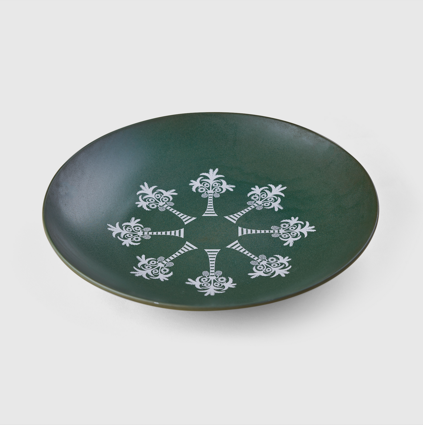 Olive Green Large Porcelain Serving Plate