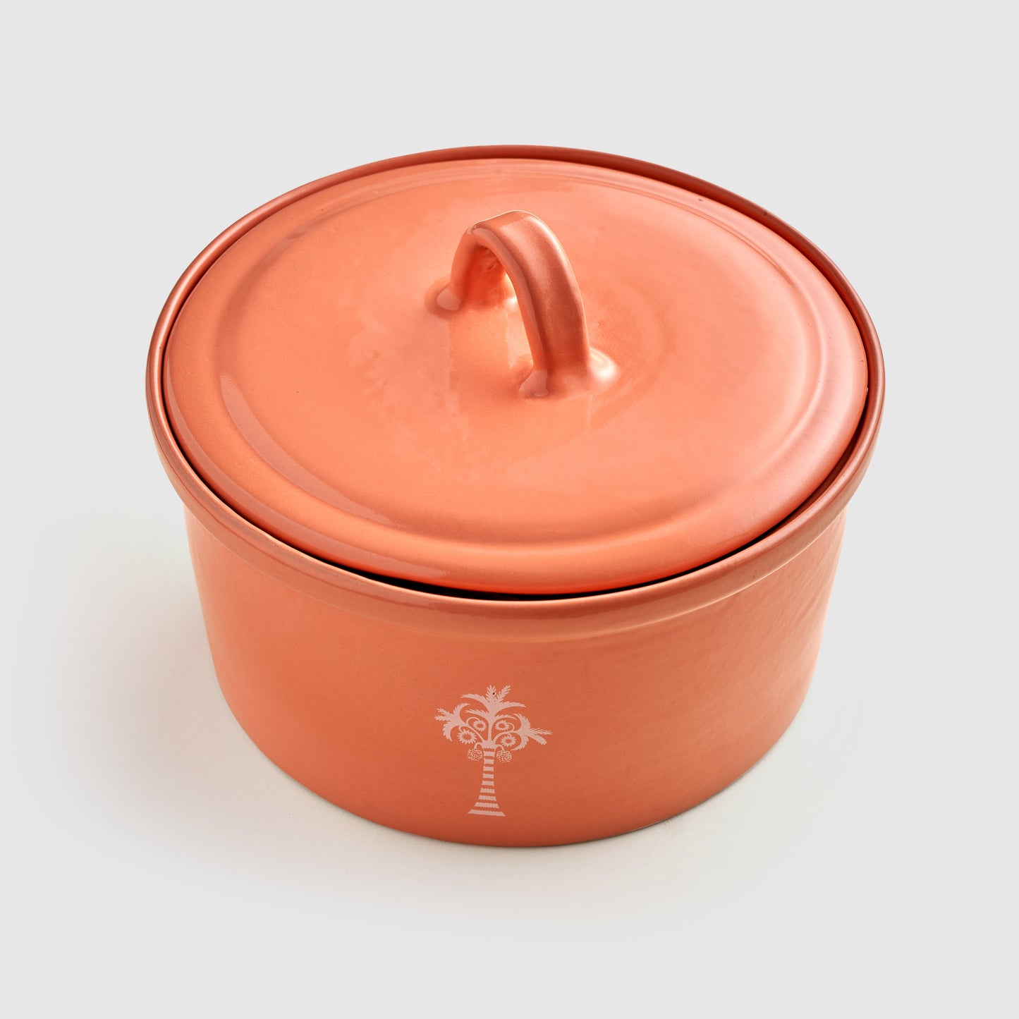 Orange Pottery Pot with cover