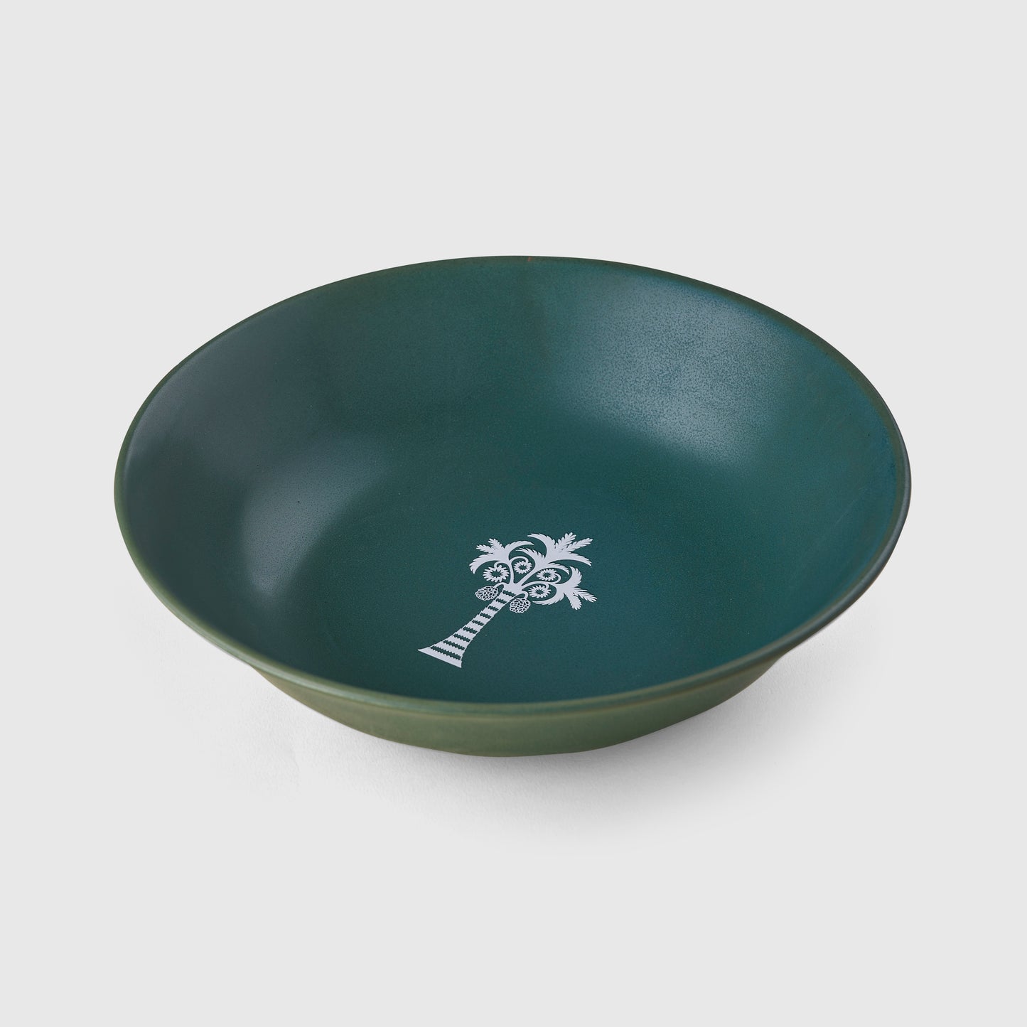 Olive Green Porcelain Serving Bowl