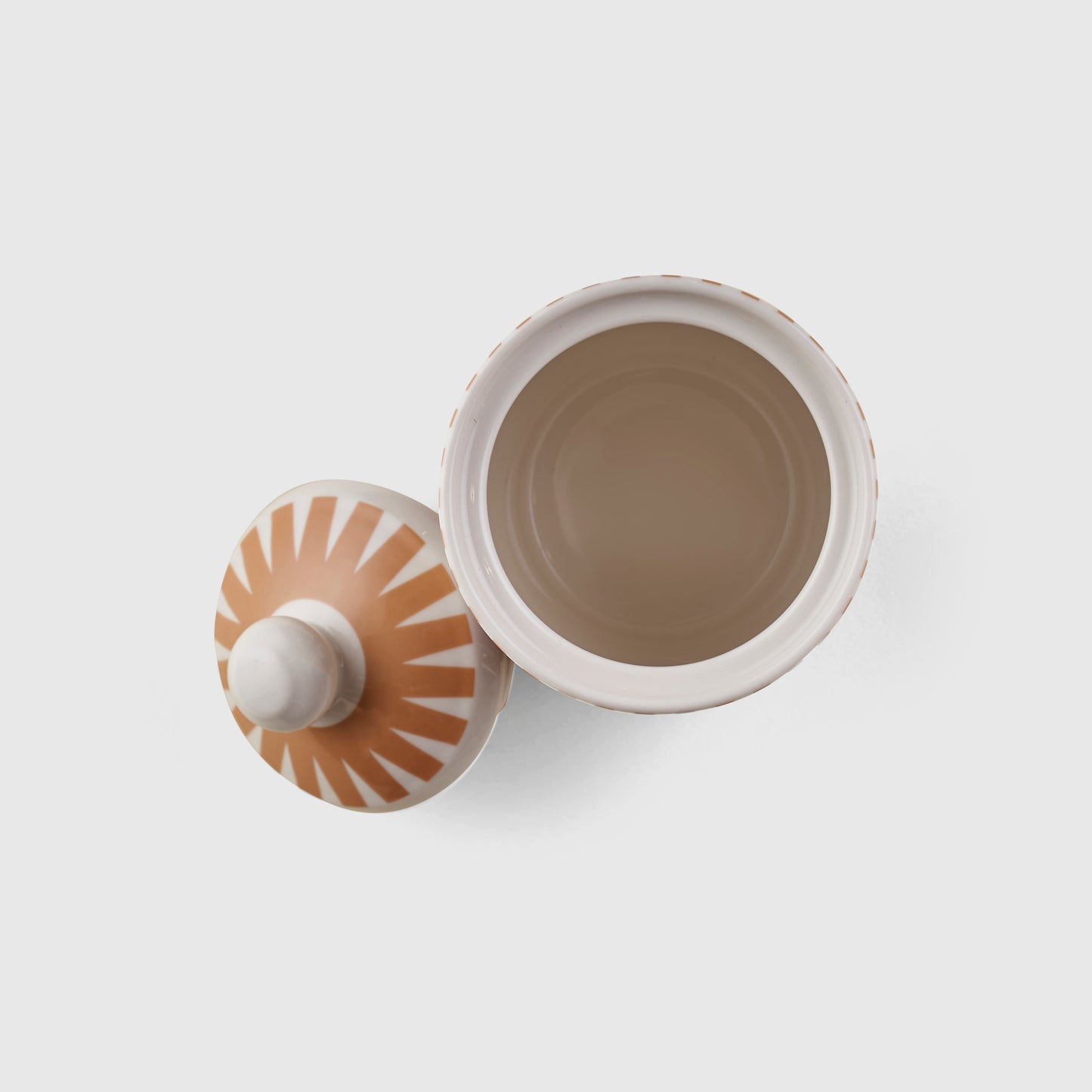 Lotus Beige & Bordeaux Jar