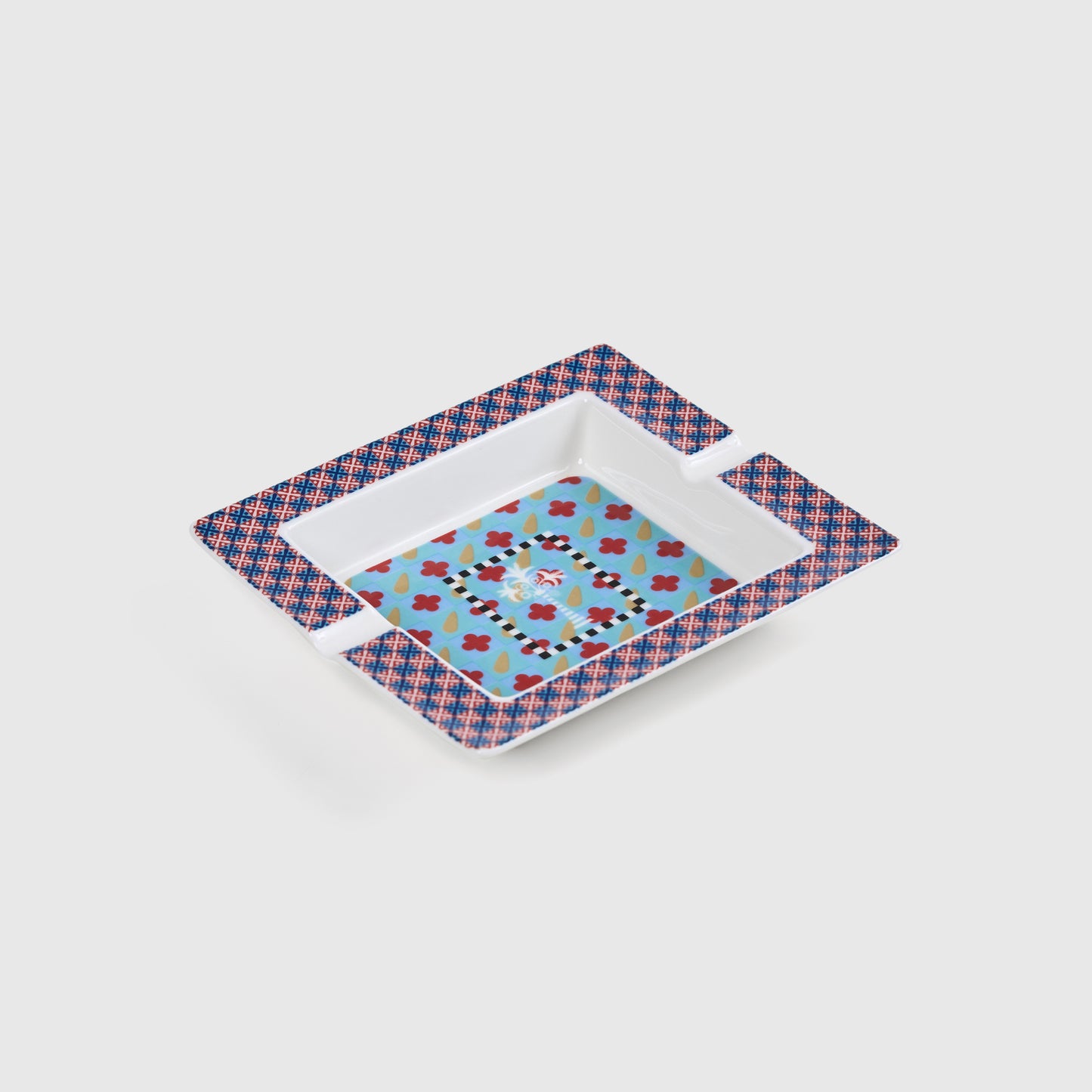 Guardians of the Nile Blue and Red Ashtray