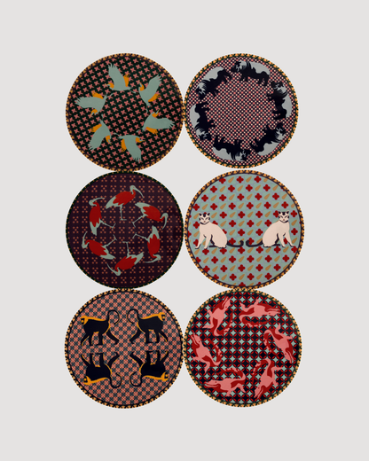 Animals 6 Dinner Plates