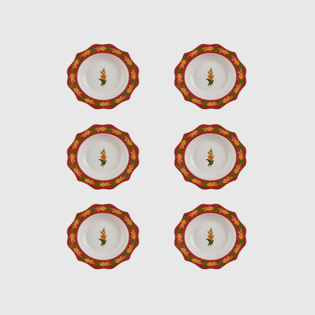 Falaha set of 6 Deep Plates