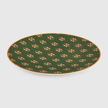 Lotus Dark Green Serving Plate