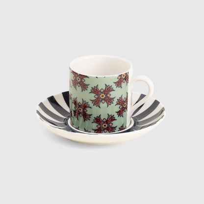 Lotus light Green set of 2 coffee cups