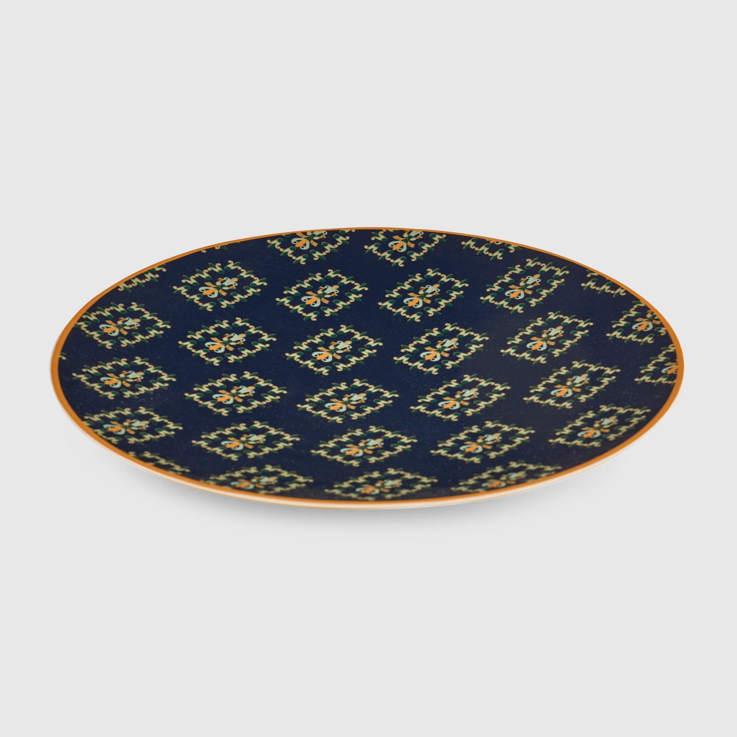 Lotus Navy Blue Serving Plate