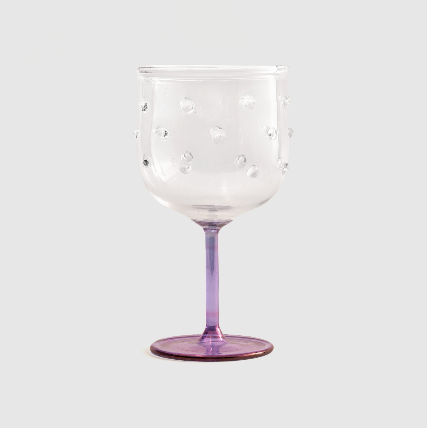Purple Half Color Stemmed Glass