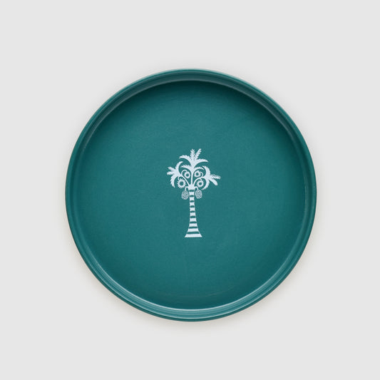 Green Medium Pottery serving Plate