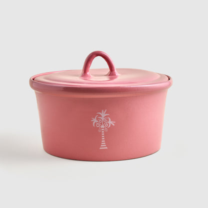 Pink Pottery Pot with cover