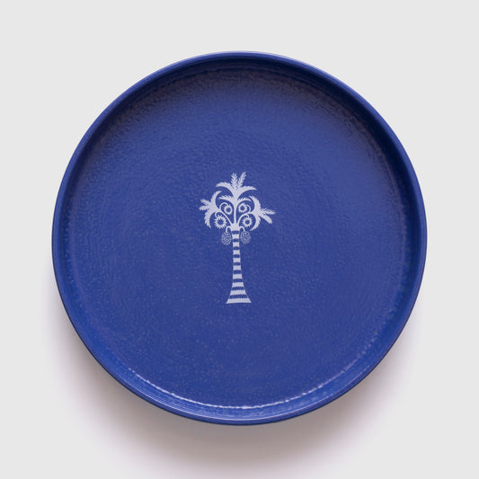 Blue Medium Pottery serving Plate