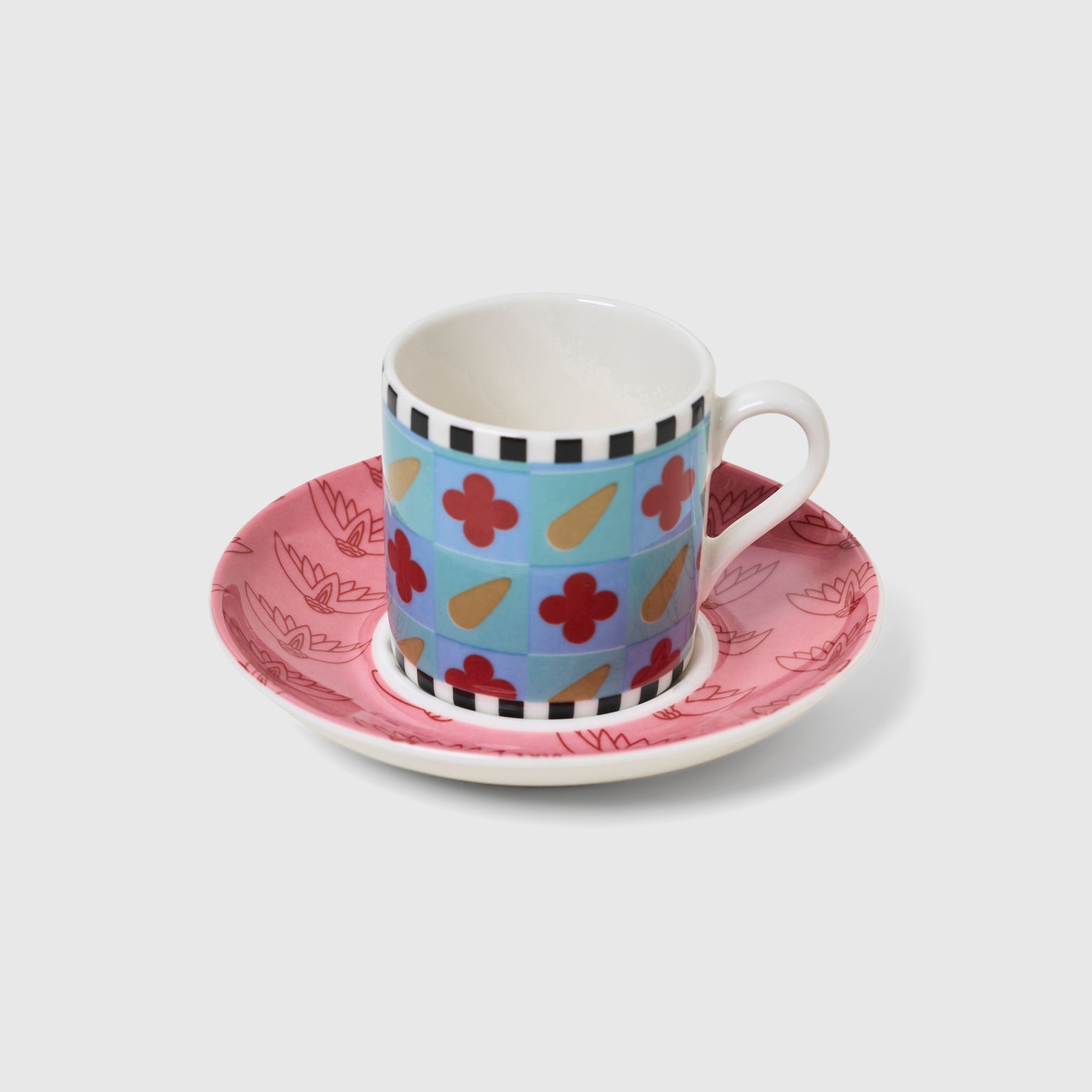 Guardians of the Nile Blue and Pink set of 2 coffee cups