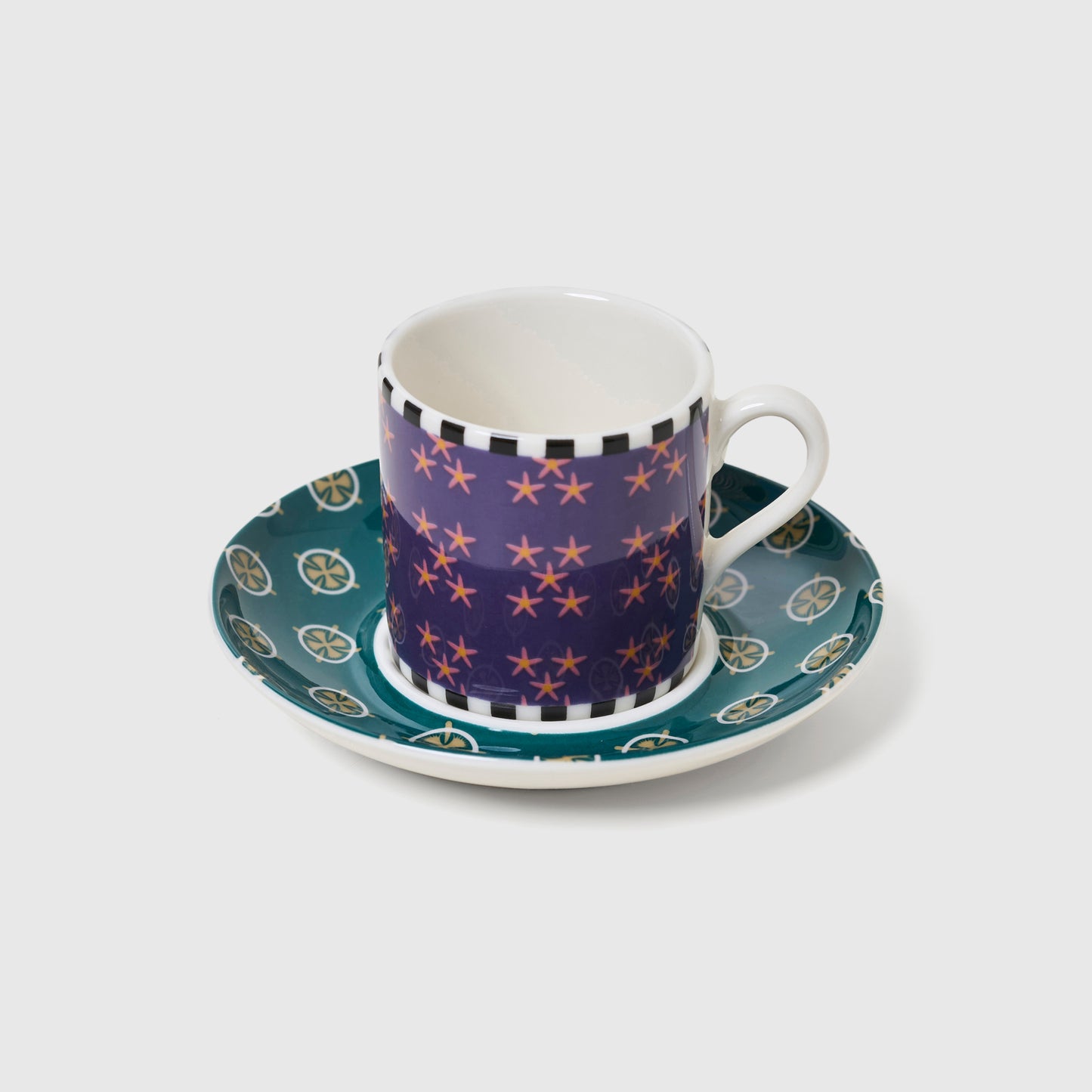 Guardians of the Nile Purple and Dark Green set of 2 coffee cups