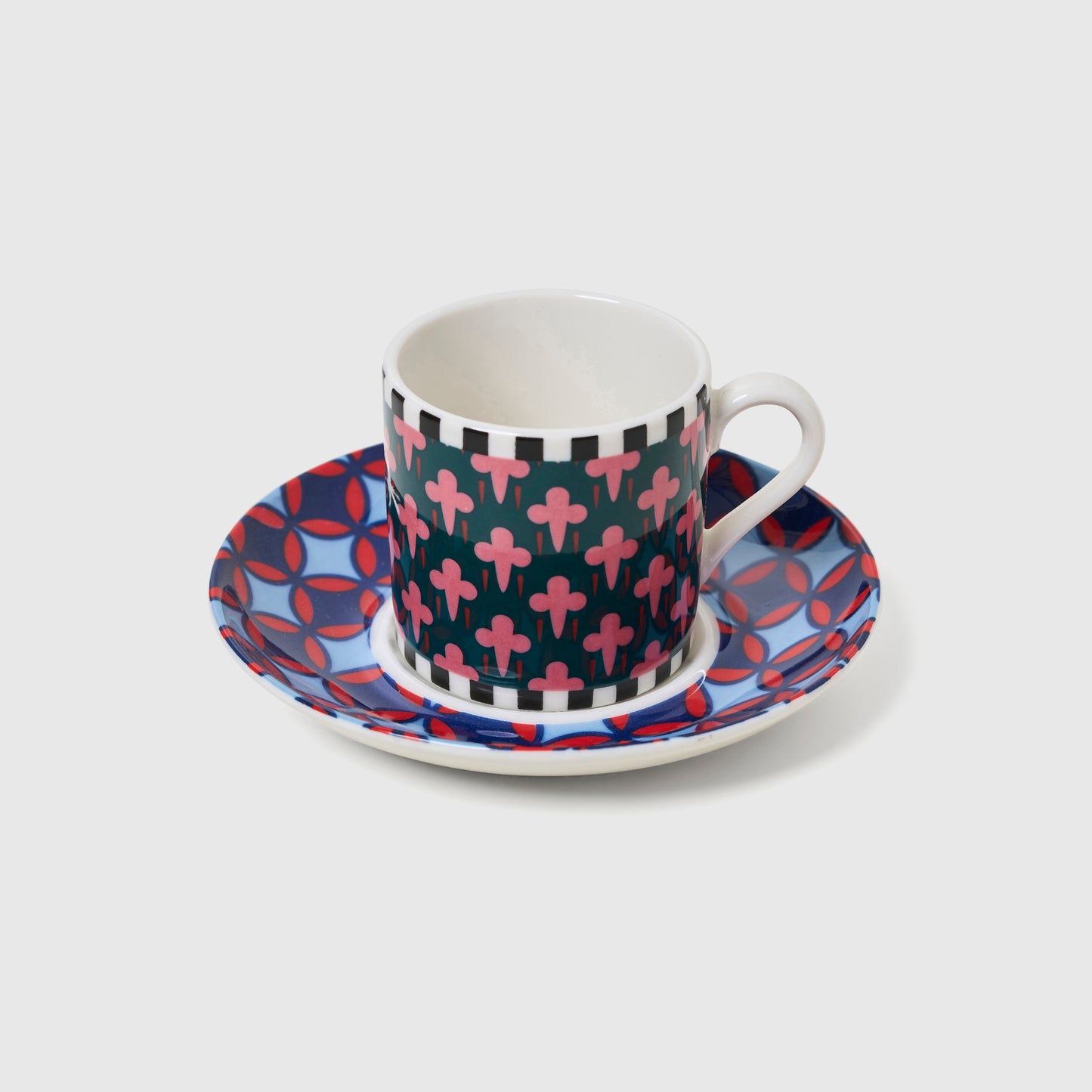 Guardians of the Nile Dark green and Blue set of 2 coffee cups