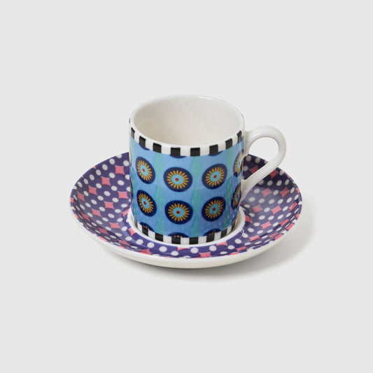 Guardians of the Nile Blue and Purple set of 2 coffee cups