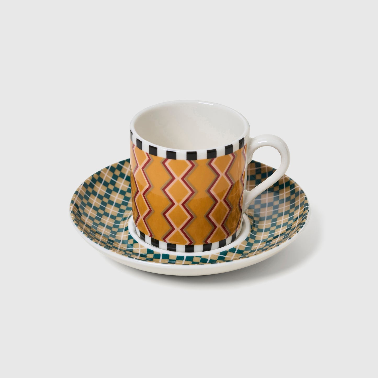 Guardians of the Nile Yellow and Green set of 2 coffee cups