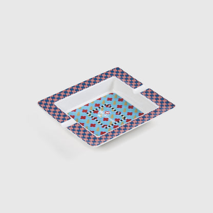 Guardians of the Nile Blue and Red Ashtray