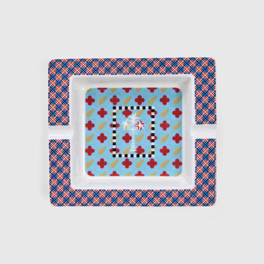 Guardians of the Nile Blue and Red Ashtray