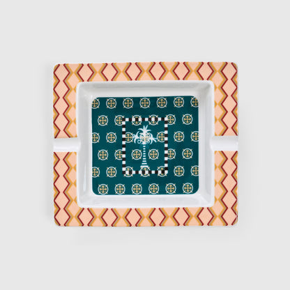 Guardians of the Nile Dark green and Beige Ashtray