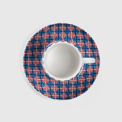 Guardians of the Nile Blue and Red set of 2 coffee cups